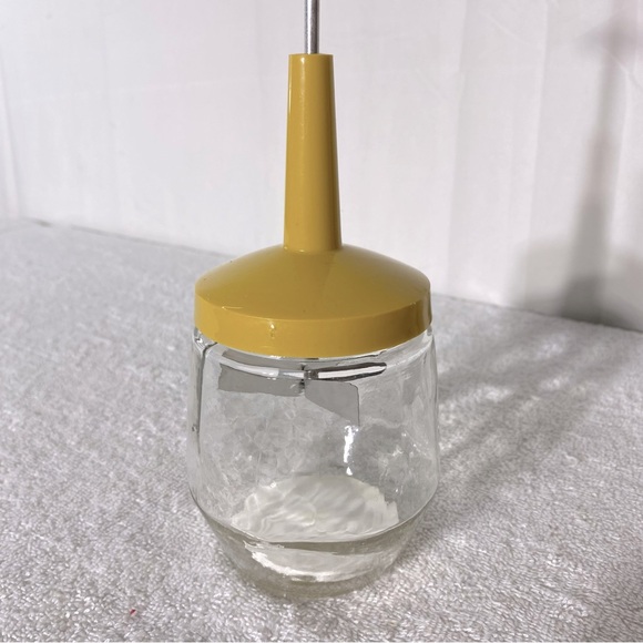 Vintage Androck Canada Glass Food Chopper W MCM Harvest Gold Lid - Picture 11 of 12